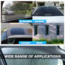 4 PCS Car Side Window Sunshade 16.5"*15" Static Cling Auto Sunshade Film Blocks Heat And UV Rays Washable Reusable Sun Shield Sticker For Most Vehicles Car Accessories