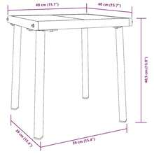 Sonnenliege mit Tisch 2 pcs Schwarz 40 x 40 x 40.5 cm - Schwarz - Übersicht 9