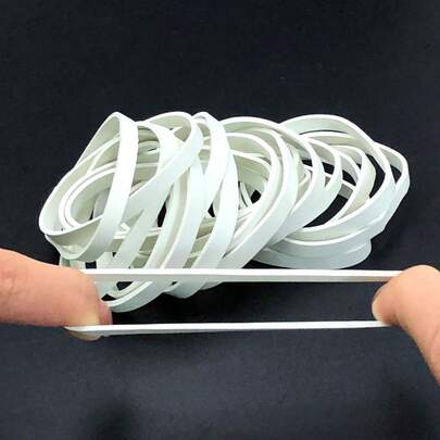 30 件高品质白色橡皮筋 5 厘米/1.97 英寸弹力橡皮筋，办公室和厨房固定配件，橡皮筋，弹力橡皮圈
