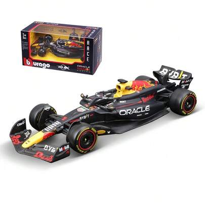 Burago Mô hình xe đua Công thức 1 Red Bull RB19 (2025) tỷ lệ 1/43, hộp trưng bày, làm bằng kim loại đúc, quà tặng sinh nhật, đồ trang trí trưng bày xe bằng hợp kim.