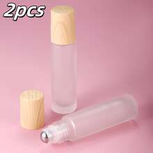 1pc/2pcs/4pcs 10ml (8.5cm/3.35inch*2cm/0.79inch), Precise Spiral Design, Rollerball Dispensing, Precise Application, More Precise Than Spray Bottles, Easy To Carry, Glass & ABS Plastic (ABS Resin) Rollerball Refillable Bottle (Minimalist Style) - Transparent, Wood Grain Detail, Metal Rollerball, Frosted Glass