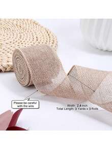 20 metri di nastro di iuta con bordo rinforzato - materiale in poliestere per confezioni regalo, fiocchi, corone e decorazioni per alberi di Natale - disponibile in diverse misure e colori, regalo per donne