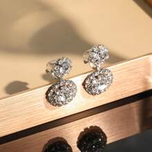 華麗水晶耳釘女款1對