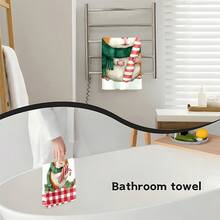 1 set/2 piezas/100 piezas Toallas de cocina y paños de cocina con estampado de hámster navideño, adecuados para decoración de interiores en restaurantes, cocinas, baños, decoración de fiestas, regalos navideños y pueden ser entregados como regalos de Navidad