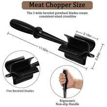 1pc Meat Chopper, Meat Shredder, Heat Resistant Pulverizer Suitable For Hamburger Meat Ground Beef Smasher Shredder Top-Quality Meat Masher Grinder For Crafting Burgers, Beef, Turkey, And More