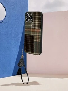 1 个黑色 TPU 菱形图案防摔全覆盖手机壳和 1 个黑色心形皮革挂绳，兼容配套手机壳/有趣的手机壳/Android 手机壳/手机壳/手机壳/OPPO 手机壳/A14/A54/A52/A31 4G/A23 手机壳/Redmi Note 8 Pro/Note 11 Pro 4G/Note 12 4G/OPPO A54 手机壳 - 彩色 - 查看 5