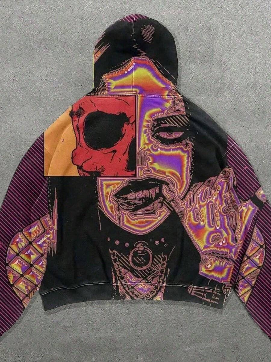 3D Printed Hooded Sweater  Brand High Street Jacket Hoodie Jacket Personalized Top - Áo hoodie - Xem 1