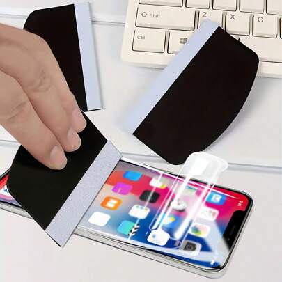 2 piezas Raspador de película de hidrogel para teléfono, herramientas de instalación de protector de pantalla de teléfono