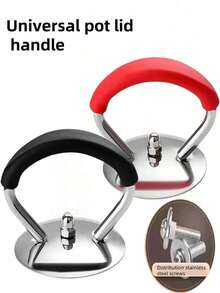 Tampa de panela de aço inoxidável com alça, 1 peça, 2 peças e 3 peças, adequada para tampas de panelas elétricas, assadeiras, frigideiras - resistente a altas temperaturas, acessórios de cozinha anti-escaldantes, acessórios para ferramentas - Multicolorido - Ver 2