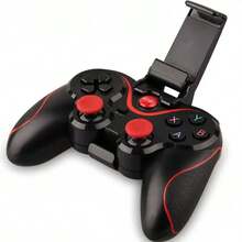 El mango de juego Bluetooth inalámbrico está conectado directamente al sistema iOS android. La batería tiene una larga vida útil y es adecuada para computadoras móviles - Negro - Ver 3