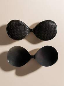 زوج/زوجان من صدريات لاصقة بتصميم رفع وتكثيف قابلة لإعادة الاستخدام بدون أشرطة وظهر مكشوف، مثالية للفساتين السهرة وفساتين الزفاف