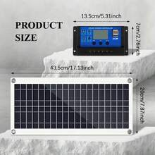 Outdoor RV Solar Panel 30W, Portable Solar Panel Kit 12V 18V 5V USB Charging Interface Solar Panel With Controller Solar Cell For Mobile Phone RV Car