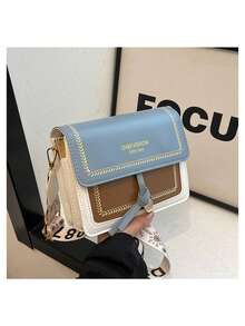 Nouveau sac à bandoulière/sac bandoulière blocs de couleurs, petit sac carré