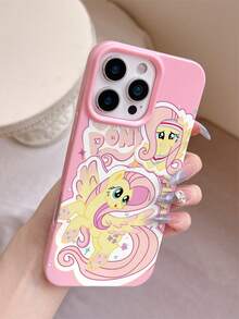 1 pieza Mi pequeño Pony Diseño de arte minimalista Funda protectora resistente a golpes compatible con iPhone 11/12 Pro/13/14 Pro Max/15 Pro Max/16 Plus/XS/8 Plus
