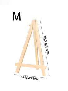 1 pieza Caballete de escritorio mini/mediano/grande, Caballete de pintura para niños de madera, Soporte de exhibición de marco de pintura digital al óleo, Soporte para tablero de pintura, Caballete triangular, Tablero de notas, También adecuado para soporte de teléfono/tableta