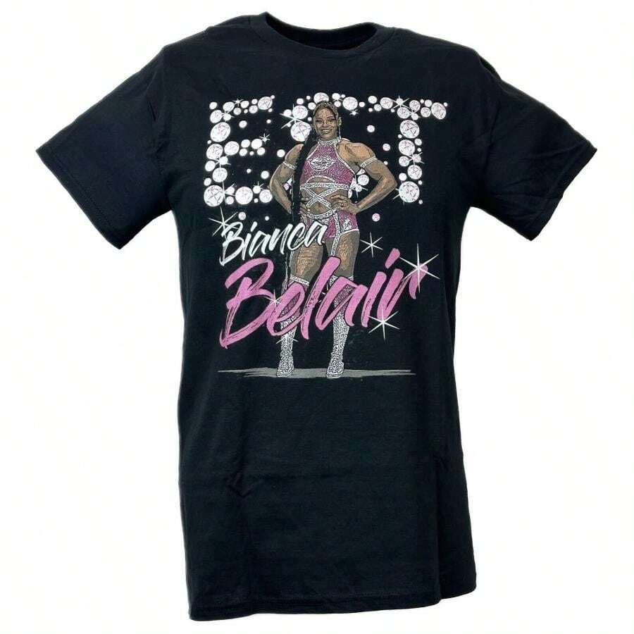 Camiseta negra con brillo EST de Bianca Belair - Negro - Ver 1