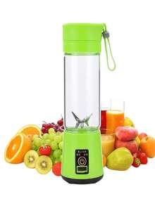 Rechargeable Portable Blender - Fruit Juicer, Suitable For Juicing, Vegetable And Fruit Shakes And Making Smoothies, 6-Blade Three-Dimensional Blade, USB Charging, Perfect For Use At Home And On The Go. - Green - View 2