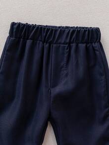 3 件套男婴绅士装，长袖衬衫、裤子和领结，时尚都市风格，适合春秋季节 - 藏蓝色 - 查看 9