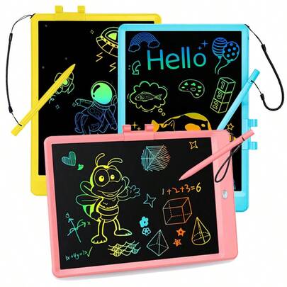 RSP Bảng viết LCD 10 inch, bảng vẽ, bảng vẽ nguệch ngoạc cho trẻ em, bảng viết tay, bảng viết điện tử, phù hợp cho bé trai và bé gái từ 3-8 tuổi, kèm bút và dây, màn hình có thể xóa để tái sử dụng, dụng cụ học tập vẽ và viết tại nhà, quà tặng cho bé trai và bé gái, sinh nhật, Halloween, Giáng sinh.