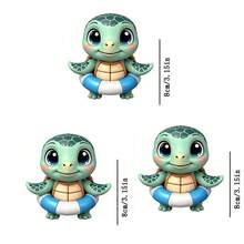 1pc/2pcs/3pcs Cute Turtle Pattern Heat Transfer Stickers, Suitable For DIY Hoodies, T-Shirts, Sweatshirts, Jeans, Backpacks, Handbags, Pillowcases And Retro Baseball Caps. Durable Washable Plastic Stickers For Crafting And Decorating - Easy To Iron, Perfect Gift For Crafters And DIY Enthusiasts - Multicolor - View 4