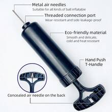 2pcs Portable Mini Pump, Balloon, Swimming Ring, Basketball, Volleyball, Football Inflation Device (Black), Beach Essentials, Beach Accessories, Pool Float