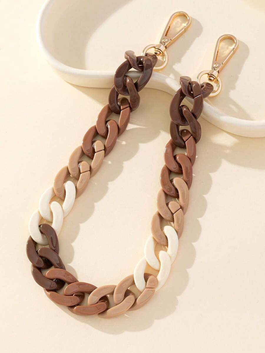 Gradient Color Bag Strap Extension Chain, Handbag Decorative Chain - Multicolor - View 1