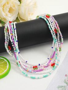 2025 圆形串珠螃蟹吊坠项链 - 异想天开的可爱动物珠宝，适合春夏、轻盈的海滩度假和海边日常佩戴