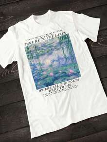 Take Me To The Lake Lyrics White T Shirt, Folklor.E Shirt, Taylor Shirt, Midnights Shirt, August Shirt, All Too Well Shirt, Unisex Clothing - 白色 - 查看 1