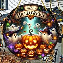 2D Flat, 1pc Vintage Halloween Pumpkin & Ghost Catcher Light, 2D Flat Acrylic Sign Plate, Suitable For Bar, Living Room, Party, Office Decor, Window, Porch, Wall Home Hanging Home Decor Room Decor Halloween Decor