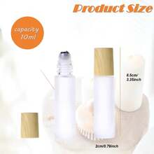 1pc/2pcs/4pcs 10ml (8.5cm/3.35inch*2cm/0.79inch), Precise Spiral Design, Rollerball Dispensing, Precise Application, More Precise Than Spray Bottles, Easy To Carry, Glass & ABS Plastic (ABS Resin) Rollerball Refillable Bottle (Minimalist Style) - Transparent, Wood Grain Detail, Metal Rollerball, Frosted Glass