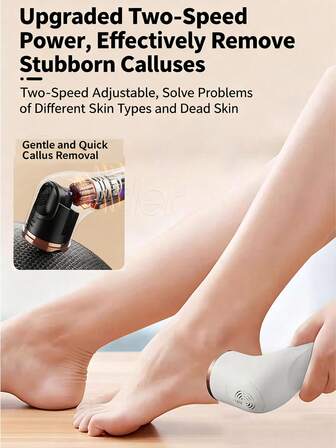 Electric Feet Callus Remover, Rechargeable Portable Electronic Foot File Pedicure Tools, Electric Callus Remover Kit, Professional Pedi Feet Care For Dead, Hard Cracked Dry Skin Ideal Gifts Foot Massager