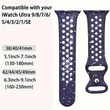 Compatible With Apple Watch Men's And Women's Watch Straps 3 Color Combination Set Simple Comfortable Soft Waterproof Sports Invisible Buckle Silicone Watch Strap Compatible With Apple Watch Series 10 /Ultra/9/8/7/6/SE/5/4/3 Fashion Watch Strap Compatible With 38/40/41/42/44/45/49/46MM Easy To Replace The Watch Strap
