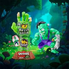 ZURU ZURU Licensed Smashers Horror House - 11-elementowy zestaw Mystery Toy Box 26,5 cm z dłonią potwora | Zbuduj 4 losowe potwory | Zestaw przygodowy dla dzieci na prezent