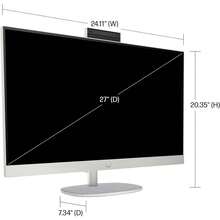 HP 27" HD Touchscreen All-In-One Desktop Computer,  Ultra 7-155U, Up To 64GB DDR5 RAM, Up To 4TB SSD, Adjustable Height, WiFi 6, Webcam, Windows 11 Home, Shell White - US A Type Plug(110-127V) - View 4