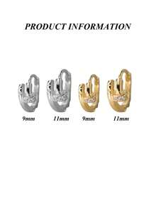 1 Peça Brinco Argola Geométrico Circular Cravejado de Diamantes em Prata 925, Adequado para Uso Diário, Elegante e Versátil, e um Excelente Presente para Namoradas, Mães e Irmãs.