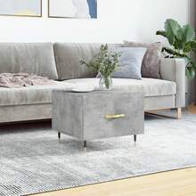 Coffee Table Concrete Grey 50x50x40 Cm Engineered Wood - Grey - View 1