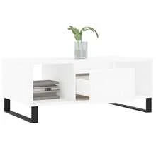 Coffee Table White 90x50x36.5 Cm Engineered Wood - White - View 5