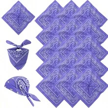 12 قطعة/عبوة باندانا بطراز الباييت والصبغ التعشيقي بأسلوب الموضة الشارعية للنساء