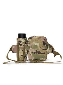 Bolsa táctica de cintura para hombres, bolsa impermeable de nailon para botella de agua, bolsa para teléfono móvil, bolsa de cintura y pecho para deportes al aire libre para hombres y mujeres, bolsa de cintura militar para caza, bolsa de cintura resistente al desgaste y duradera para viajes