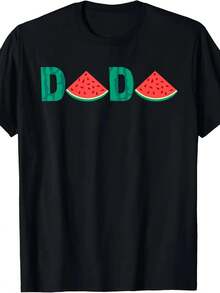 Camiseta de hombre triángulo de sandía -200g - Negro - Ver 1