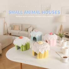 ITANDME Small Pet Cotton Nest Hamster Bed Accessories, Heating Supplies For Hamsters, Guinea Pigs, Hedgehogs, Chinchillas - Multicolor - View 9