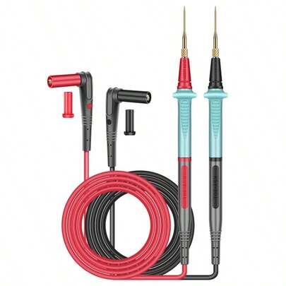 1Pair Soft Universal Digital 1000V 10A Tip Needle Multimeter Test Lead Probe Wire Pen Cable Tester Tool