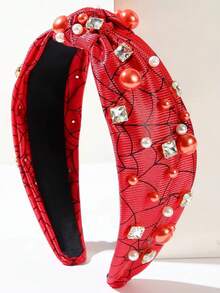 1 件女孩卡通万圣节派对蜘蛛网头带，创意甜美可爱防滑发饰 - 彩色 - 查看 3