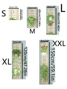 1pc Vintage Wooden Flower Rack, Wall Decor Trellis For Indoor Cafe, Fake Plant Holder - Multicolor - View 10