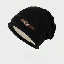 4-Color Options Knitted Beanie Hat, Loose Fit Warm Bucket Hat, Solid Color Fashion Casual Autumn/Winter Unisex Ski Hat Winter Warm