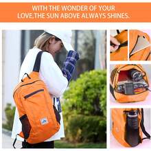 20L Foldable Backpack, Hiking Backpack, Outdoor Sports Bag, Lightweight Waterproof Backpack, Waterproof And Comfortable Foldable Backpack, Ultralight Portable Storage Bag, Perfect For Camping Essentials, Camping Gear, Hiking, Travel Accessories, Waterproof And Durable, Great For Christmas, Halloween, Thanksgiving, And Back-To-School Gifts. Available In Orange, Black, Lake Blue, And Gray. - 彩色 - 查看 7