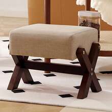 Small Footstool Shoe Changing Stool Padded Foot Rest Stool Entryway Living Room~ - Multicolor - View 7