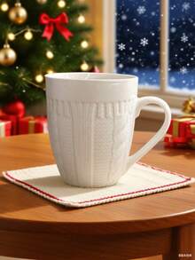 Cirelle 1 个圣诞杯，带有圣诞毛衣浮雕图案，11.8 盎司圣诞马克杯，配有可爱的圣诞树姜饼人糖果，用于咖啡牛奶水拿铁摩卡卡布奇诺完美的圣诞礼物节日餐具、圣诞装饰、圣诞礼物 - 彩色 - 查看 12