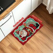 1 pièce Paillasson de Noël, tapis de drainage pour cuisine, salon, entrée, balcon, décoration de maison, antidérapant, convient pour café, bar, vacances, fête, chambre, salle de bain