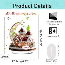 1 pièce/3 pièces Décoration de bureau d'hiver de Noël, acrylique plat 2D - Convient pour les chambres, les salons, les chambres à coucher, les salles d'étude, la décoration de bureau, les cadeaux de Noël, les fêtes à thème de vacances, etc.